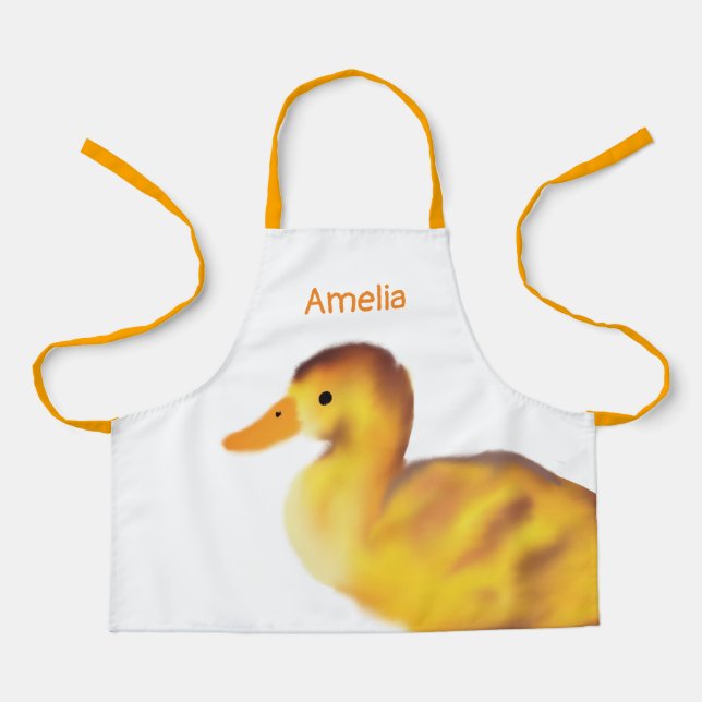 Personalised fluffy duck apron (Front)