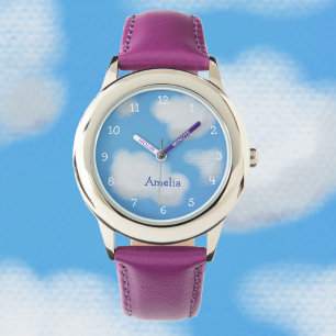 Personalised Fluffy White Cloud Watch