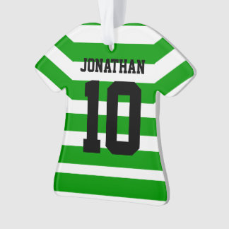 Personalised Football soccer shirt Hoops Ornament