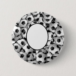 Personalised Football Soccer themed Pinback Button