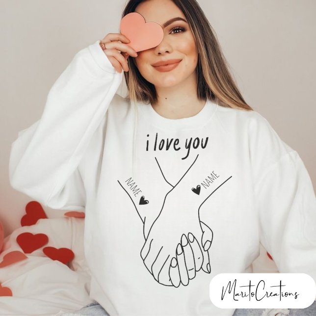 Personalised  for couples, valentine's day  sweatshirt (Creator Uploaded)
