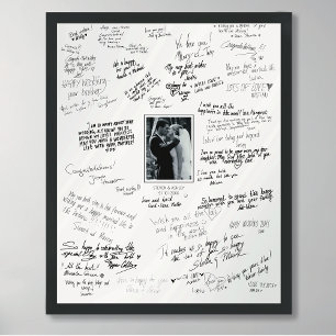 Personalised FramedWedding Poster For Guest Wishes