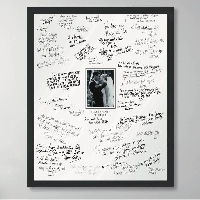 Personalised FramedWedding Poster For Guest Wishes (Creator Uploaded)