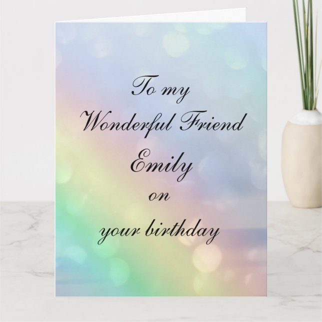 Personalised Friend Birthday Card (Front)