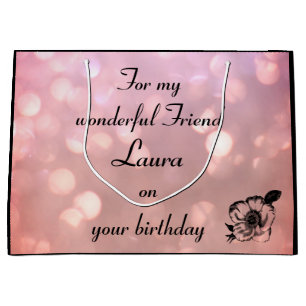 Personalised Friend Birthday Large Gift Bag