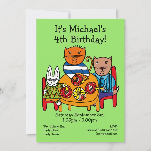 Personalised Friends Birthday Party Invitation (Front)