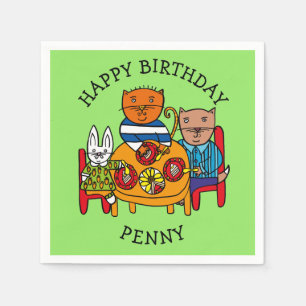 Personalised Friends Party Paper Napkins