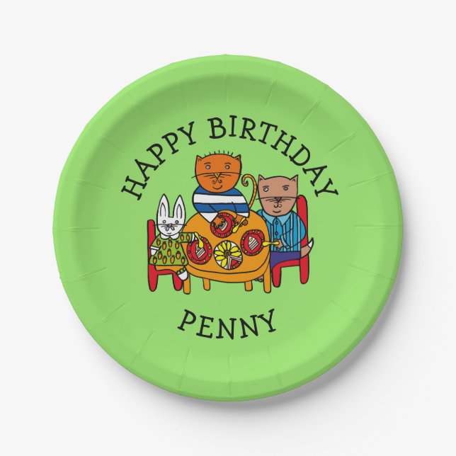 Personalised Friends Party Paper Plates (Front)