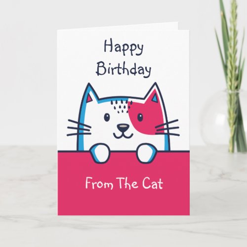 Personalised From The Cat Birthday Card