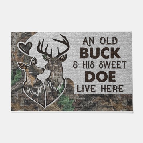 Personalised Funny Cute Deer Door Mat Entry Rug