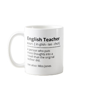 Personalised Funny English Teacher Mug | Grammar P