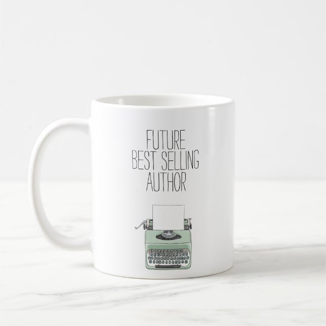 Personalised future best selling author coffee mug (Left)