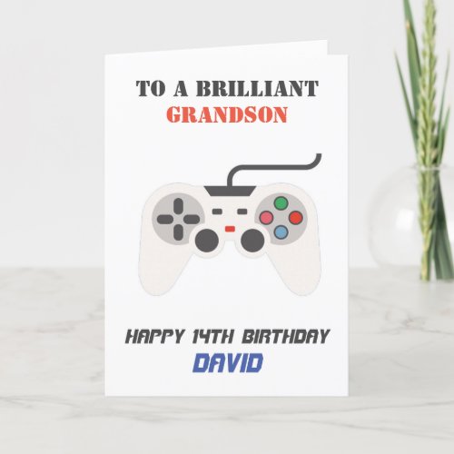 Personalised Gaming Birthday Card