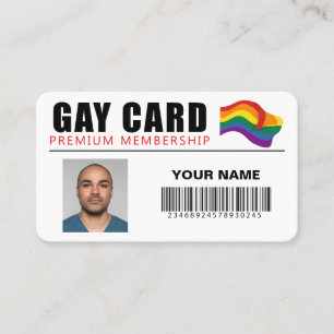 Personalised Gay Card Premium Membership Identity