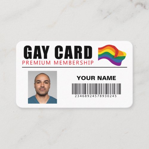 Personalised Gay Card Premium Membership Identity 