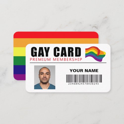 Personalised Gay Card Premium Membership Identity 
