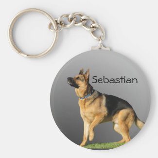 Personalised German Shepherd Keychain Personalised German Shepherd Keychain
