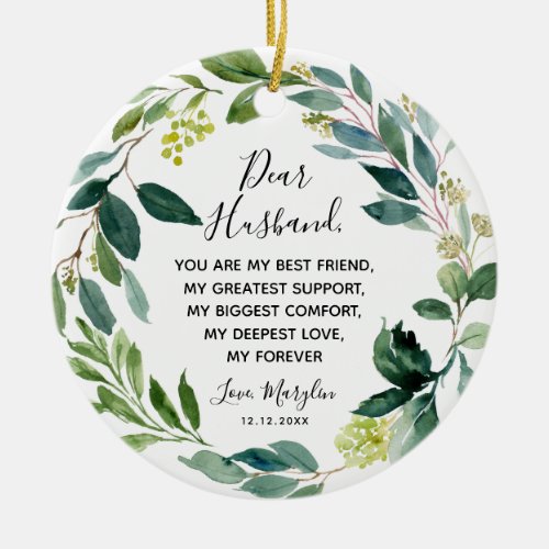 Personalised Gift for Husband from Wife Ceramic Ornament