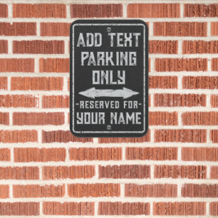 Personalised Gifts Car Enthusiast Park Custom Text Metal Sign