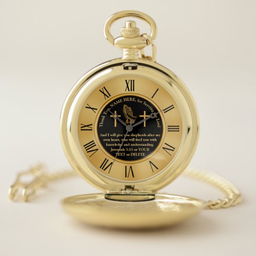 Personalised Gifts for Priests, Pastors, Leaders Pocket Watch