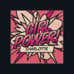 Personalised GIRL POWER Comic Book Pop Art<br><div class="desc">Personalise the name to create a super cool and trendy comic book pop art GIRL POWER superhero wood wall art. A great gift for you, your friends or your family. A cool, trendy and fun design that puts the wham, zap, pow into your day. Designed by ComicBookPop© For other great...</div>