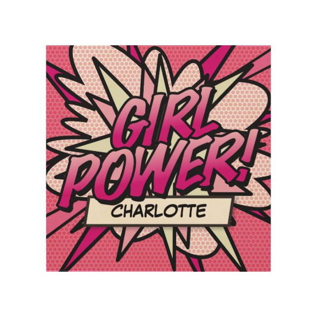 Personalised GIRL POWER Comic Book Pop Art (Front)