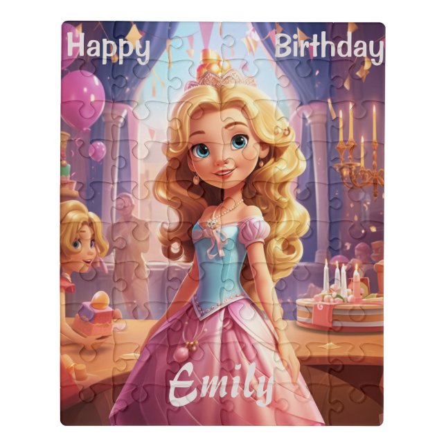 Personalised Girl's Birthday  Jigsaw Puzzle (Puzzle Vertical)