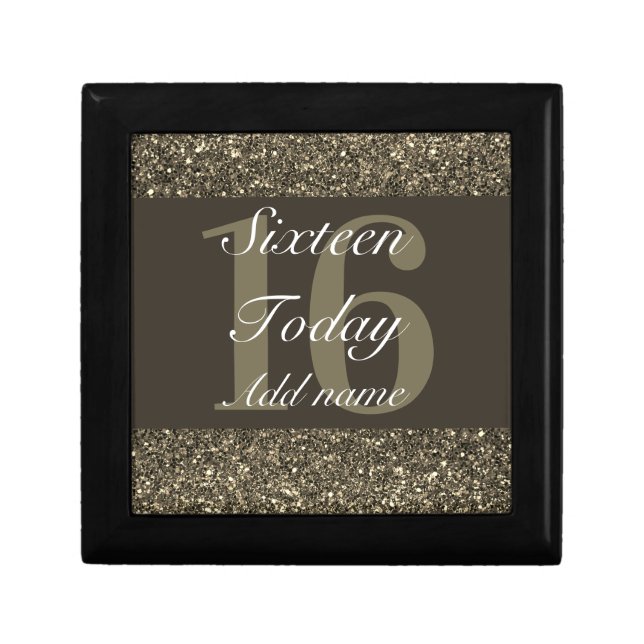 Personalised glamorous birthday gift box 16th (Front)