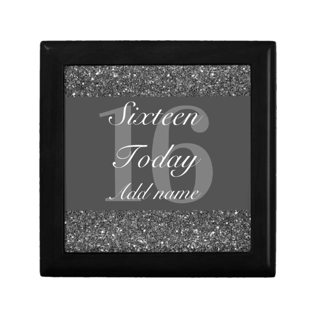 Personalised glamorous birthday gift box 16th (Front)