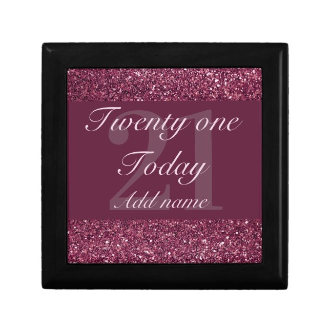 Personalised glamorous birthday gift box 21st (Front)