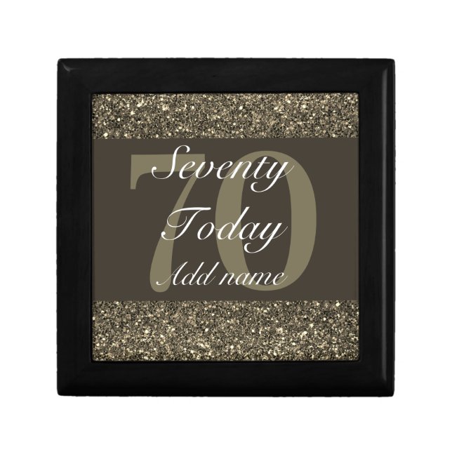 Personalised glamorous birthday gift box 70th (Front)