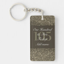 Personalised glamorous birthday keychain 105th