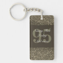 Personalised glamorous birthday keychain 95th