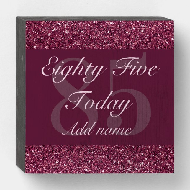 Personalised glamorous birthday wall art box (Front Horizontal)