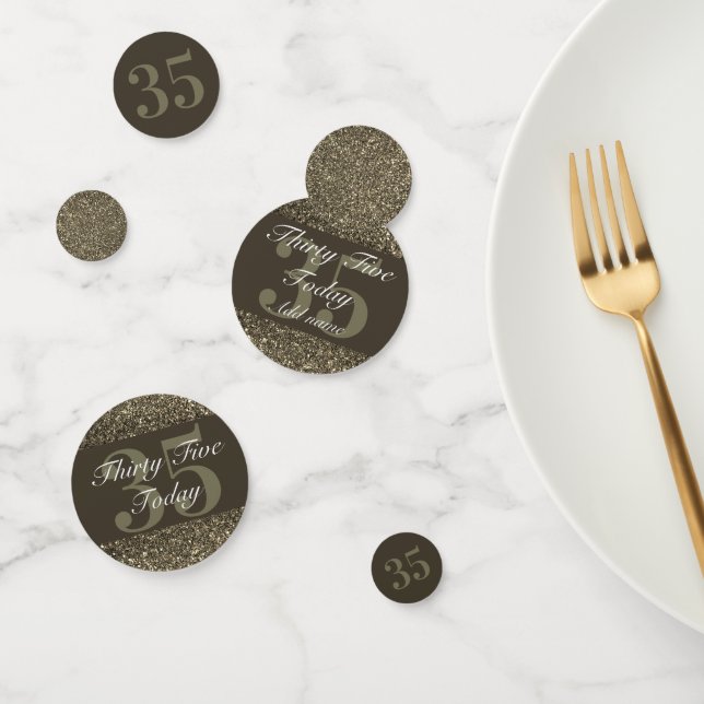 Personalised glamorous table confetti 35th (Group)