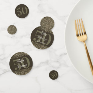 Personalised glamorous table confetti 50th