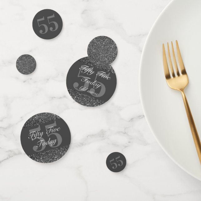 Personalised glamorous table confetti 55th (Group)
