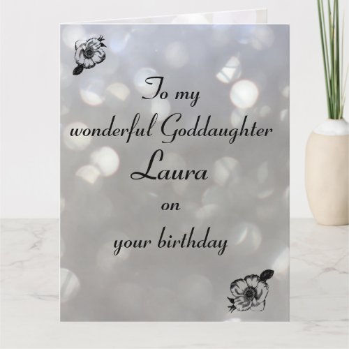 Personalised Goddaughter Birthday Card