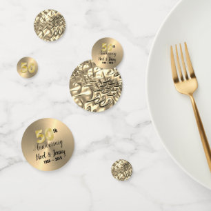 Personalised Gold 50th Anniversary Table Confetti