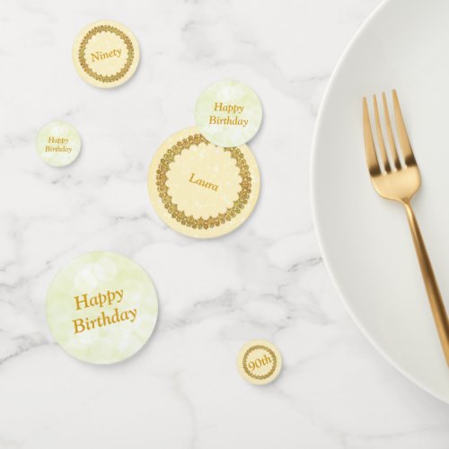 Personalised Gold 90th birthday Confetti