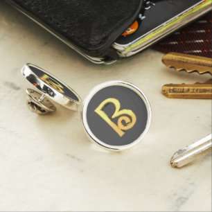 Personalised Golden Letter B Lapel Pin
