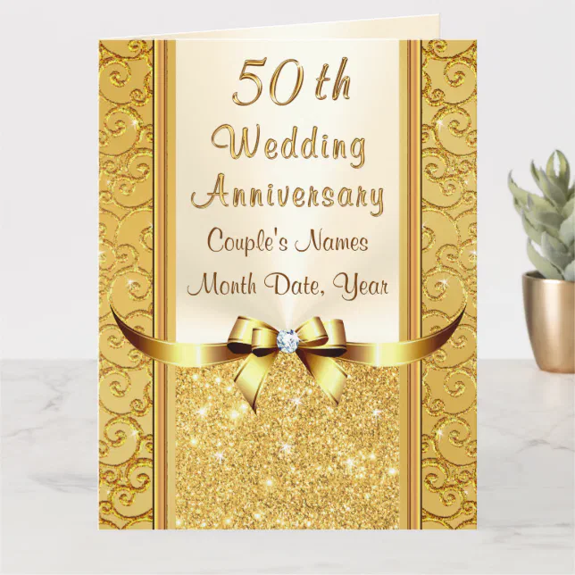 Personalized 50th Anniversary Card