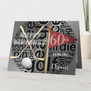Personalised Golf Themed 60th Birthday Card