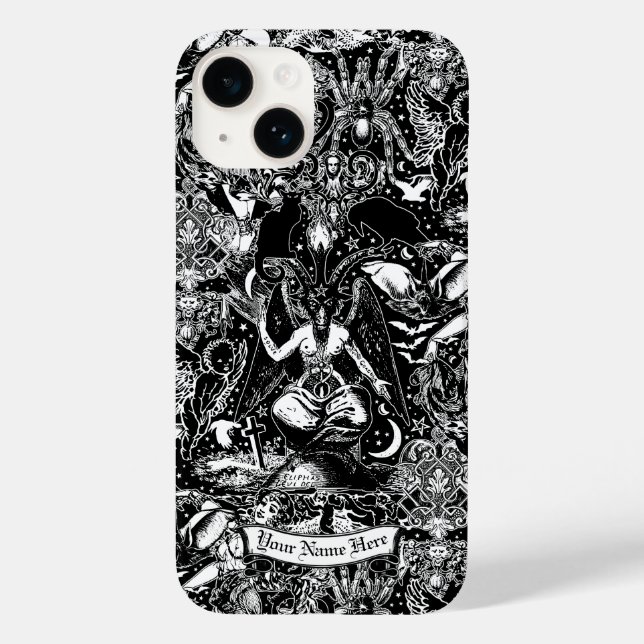 Personalised Goth Baphomet Satanic Gothic Case (Back)
