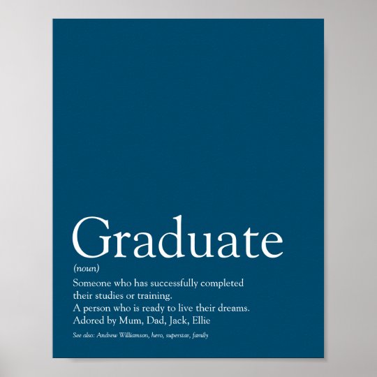 Personalised Graduate definition Poster