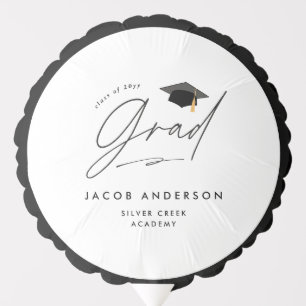 Personalised Graduation Party Custom Name Grad Balloon