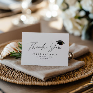 Personalised Graduation Thank You Custom Name Card