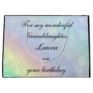 Personalised Granddaughter Birthday Large Gift Bag