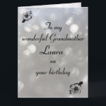 Personalised Grandmother Birthday Card<br><div class="desc">Stylish personalised Birthday Greeting Card for Grandmother</div>
