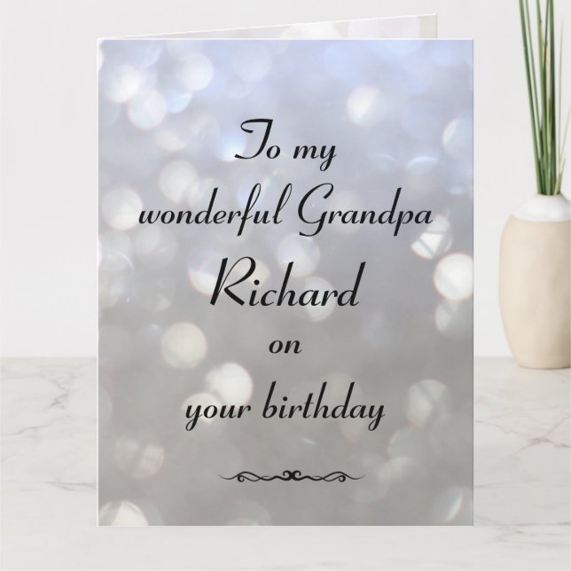 Personalised Grandpa Birthday Card (Front)